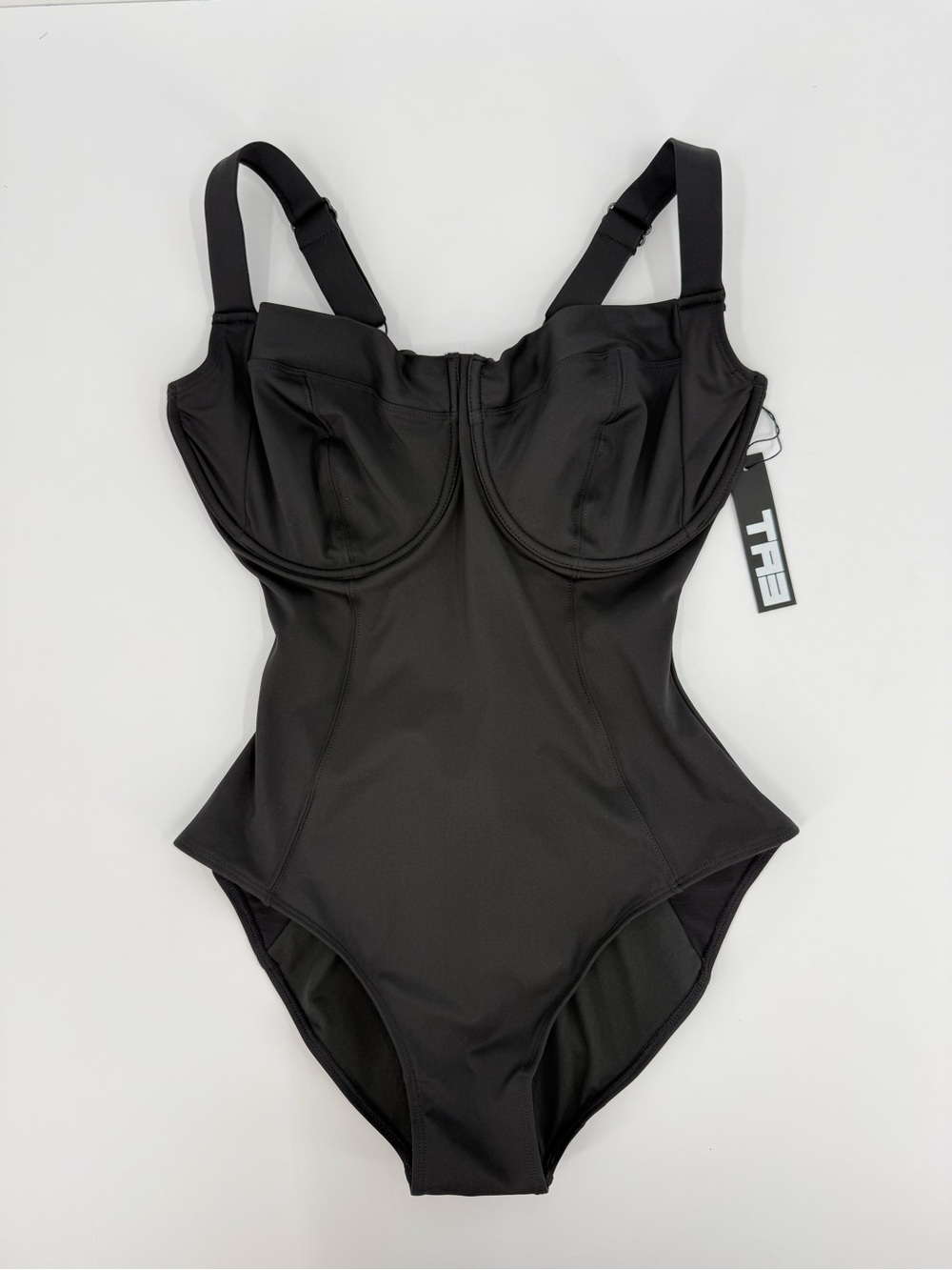 Ta3 Black Lifty One Piece Swimsuit Size Large REG/LONG FG Cup